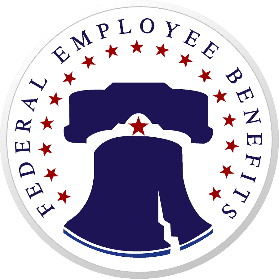 Seal of the Federal Employee Benefits organization with a Liberty Bell illustration.